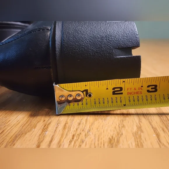 Madden Girl Chunky Lug Sole Loafers Womens 7 Black Heel Shoes Chain Platform - Picture 8 of 15